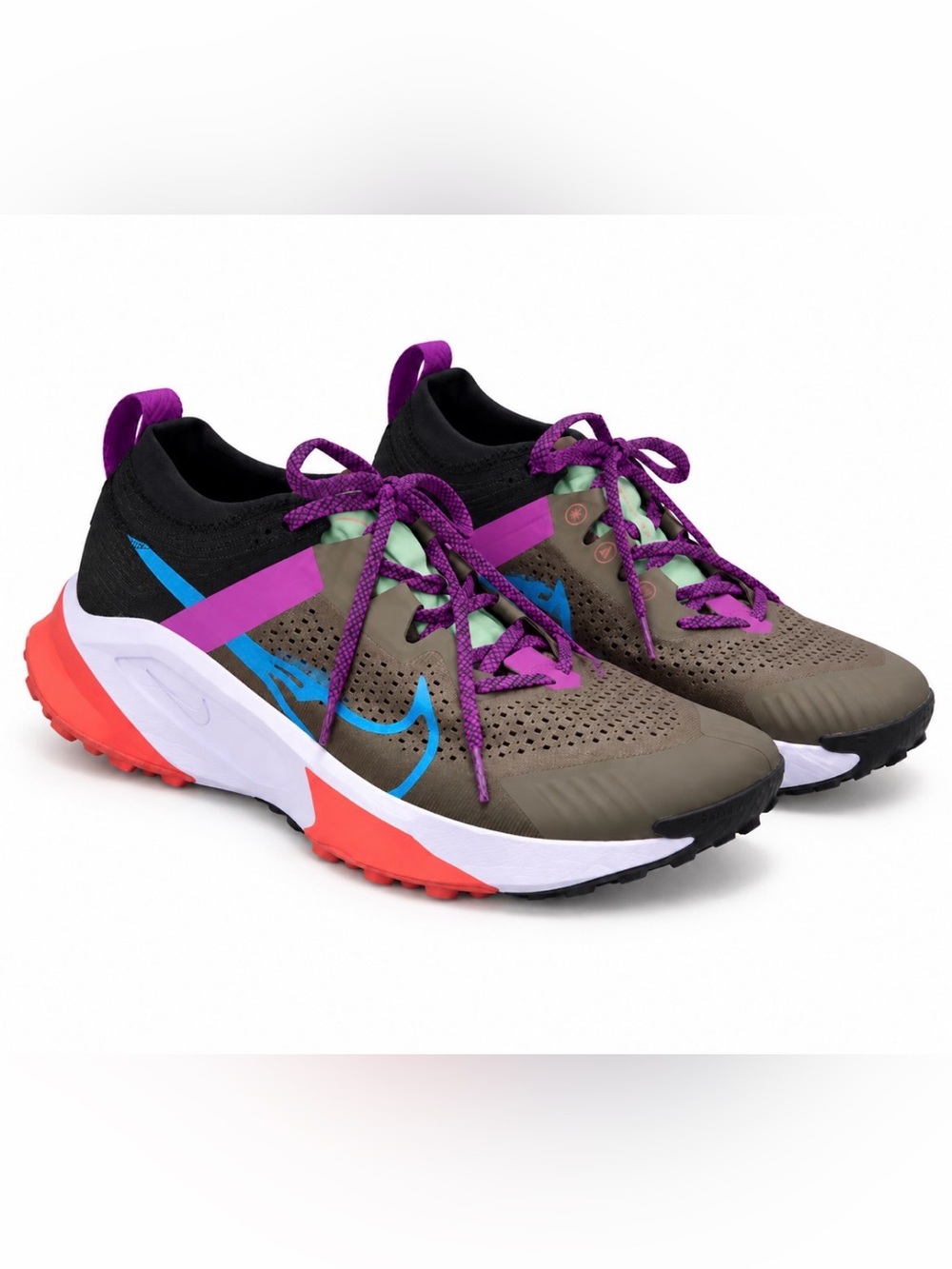 New Nike Zegama ZoomX trail running shoes, US size 10.5